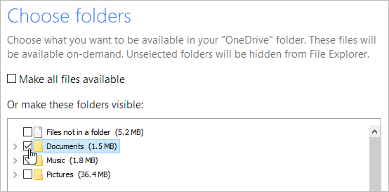 ondrive for business unsynch folder mac